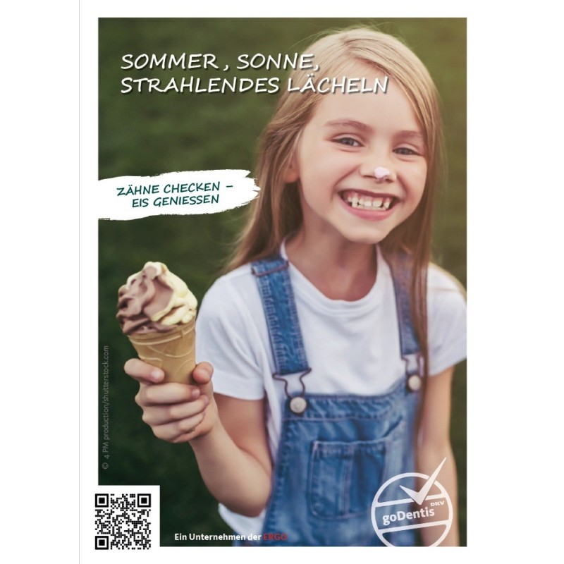 Postkarte Eismädchen Postkarte Eismädchen