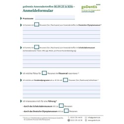 Anmeldeformular - goDentis-Anwendertreffen 2025