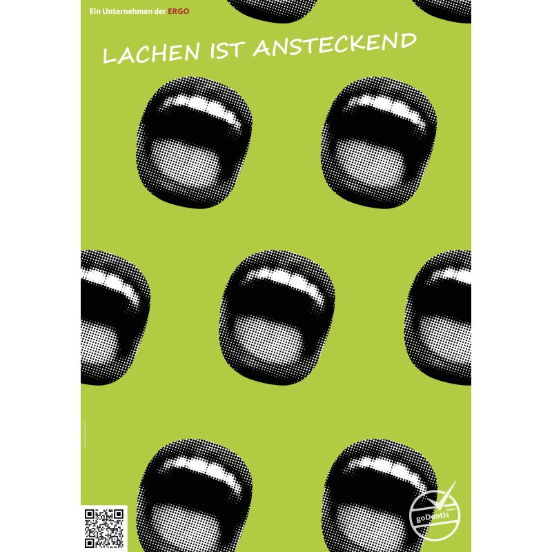 Postkarte Lachen ist ansteckend