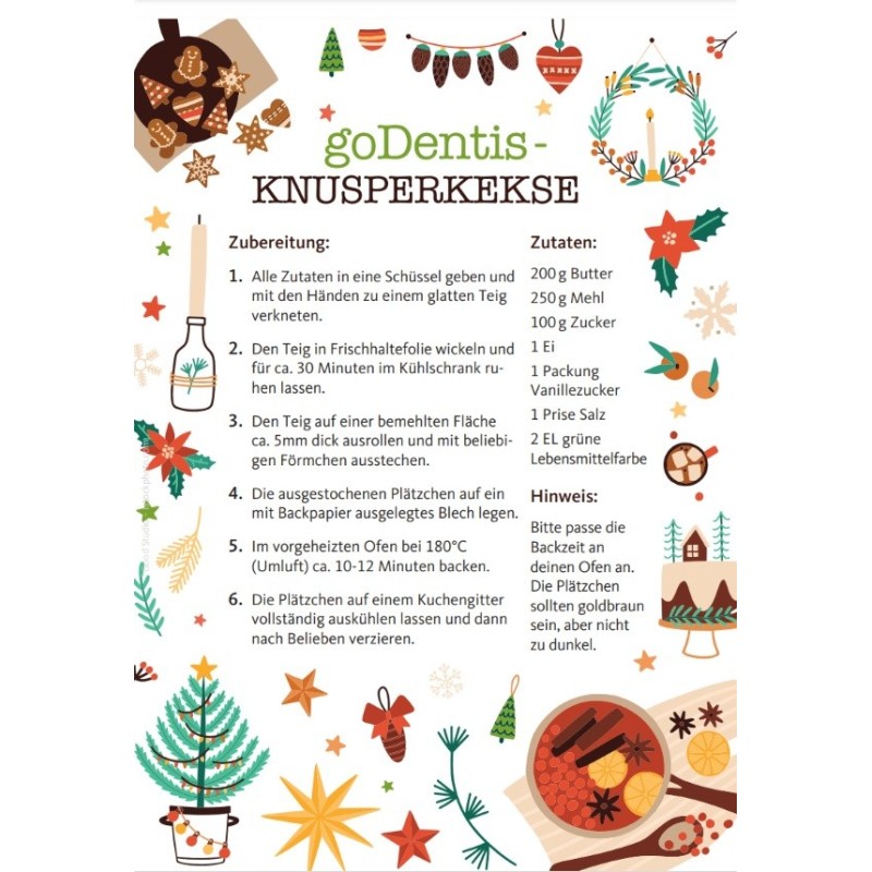 goDentis-Postkarte - Knusperkekse