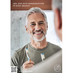 Postkarte Morgenroutine beginnt im Mund