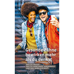 Flyer mit hilfereichen Tipps zur Motivation für die regelmäßige Mundhygiene junger Erwachsener