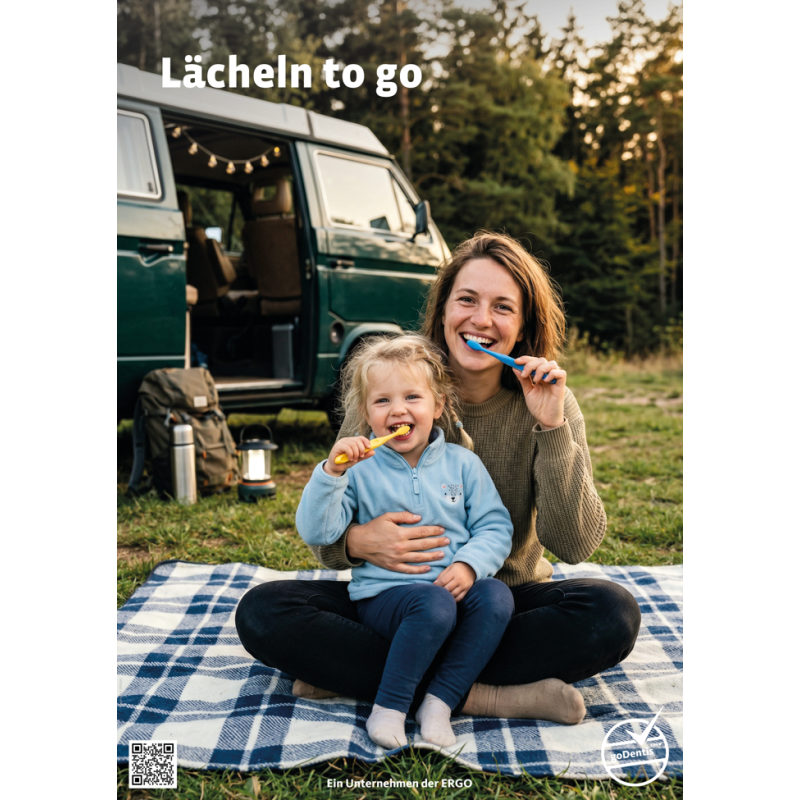 Poster Lächeln to go