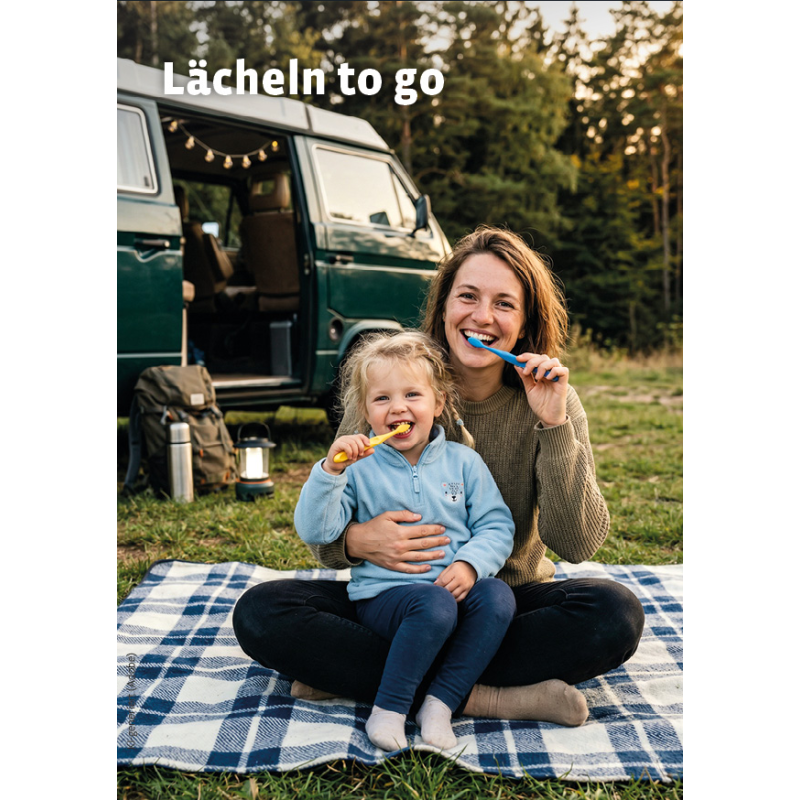 Postkarte Lächeln to go