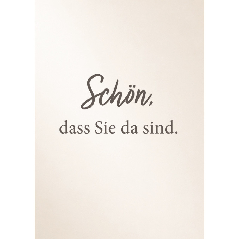 Postkarte "Schön, dass Sie da sind"