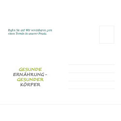 Postkarte - Gesunde Ernährung, gesunder Körper