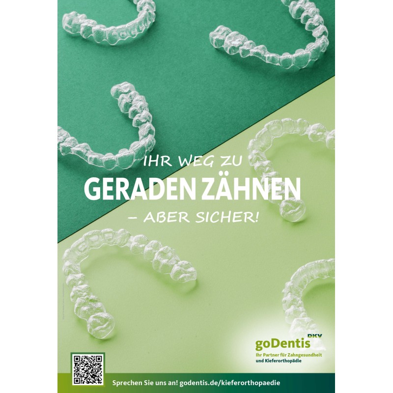 Poster Schienen "Ihr Weg zu geraden Zähnen"
