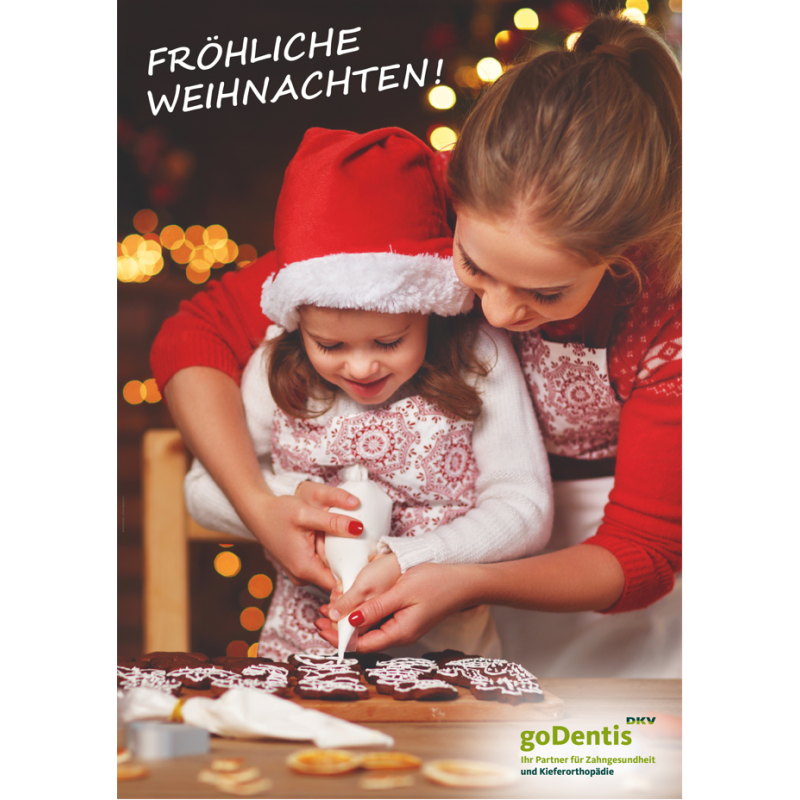 Postkarte Weihnachten Plätzchen