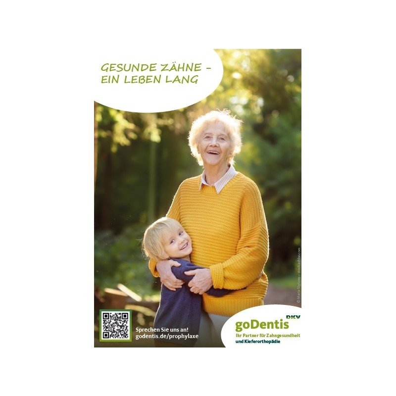 Postkarte - Gesunde Zähne - ein Leben lang