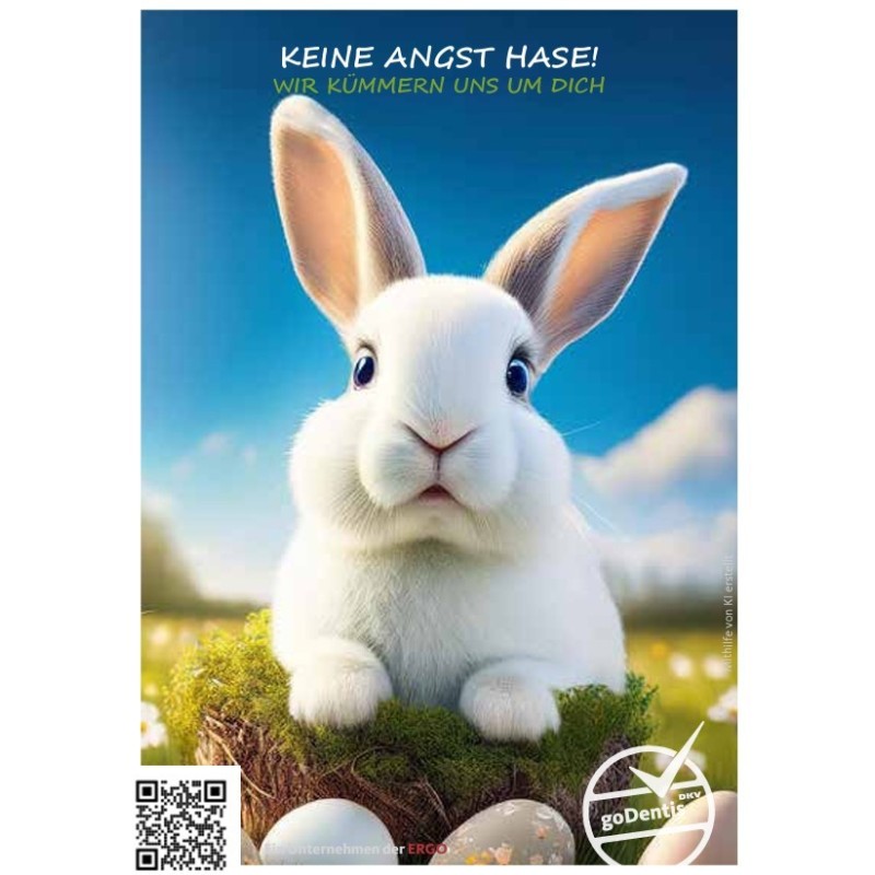 goDentis-Postkarte - Angsthase